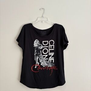 Celine Dion Black Courage Graphic Tee